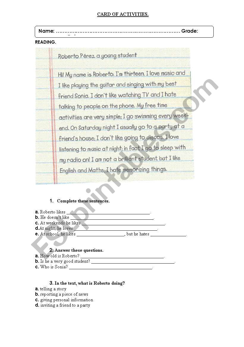 Like_Don`t_Like worksheet